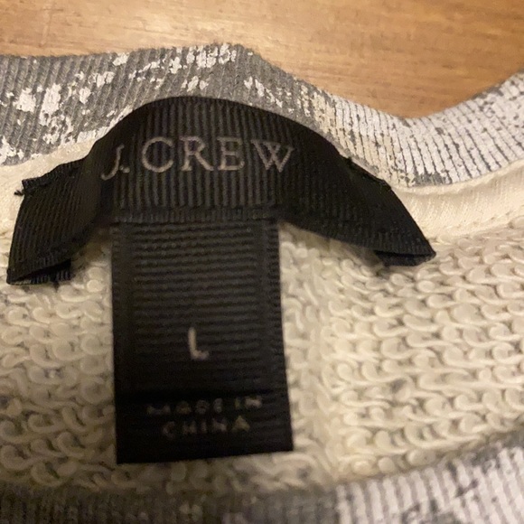 J Crew Grey Paint Splatter Crew Neck Pullover Sweater Sweatshirt Long - Picture 4 of 9